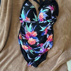 NWT Halter One-Piece Swimsuit Sz 16